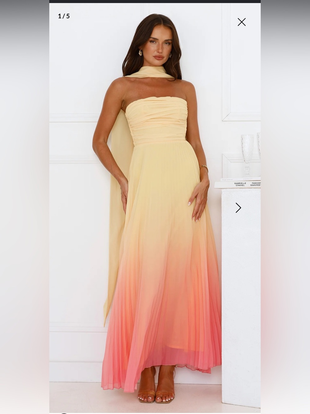 Strapless maxi dress